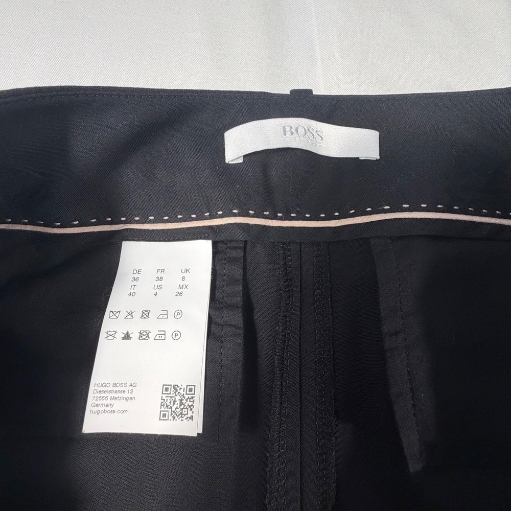 Hugo Boss Black Bootcut Trousers Women Size 4 Professional Dress Pants Office - Picture 8 of 8
